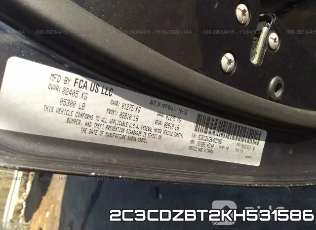 2C3CDZBT2KH531586 фото 10