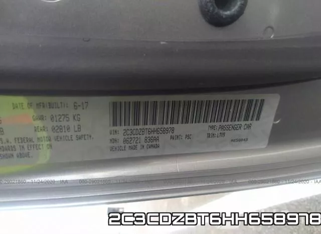 2C3CDZBT6HH658978 фото 10