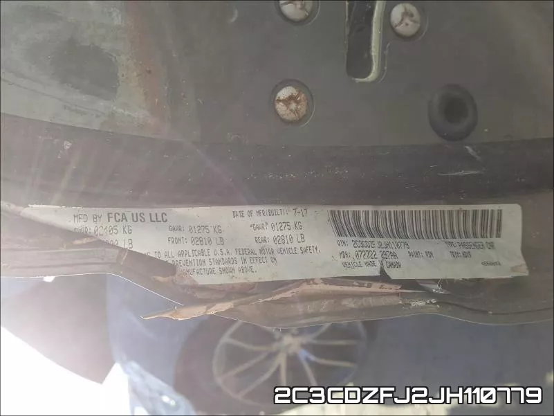 2C3CDZFJ2JH110779 фото 2