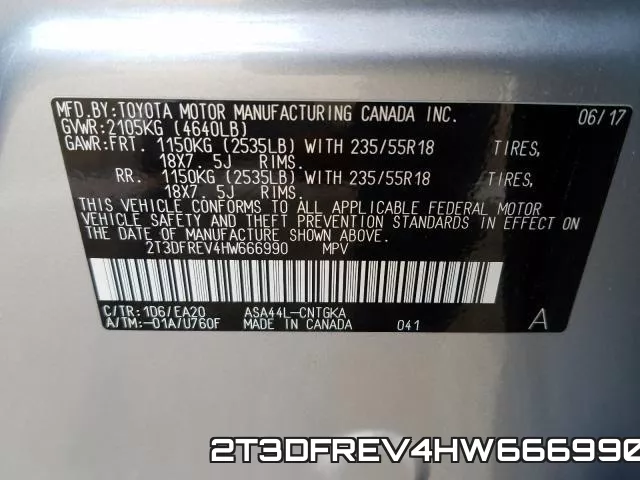 2T3DFREV4HW666990 фото 2