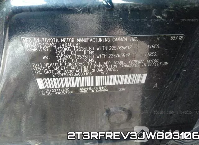 2T3RFREV3JW803106 фото 10