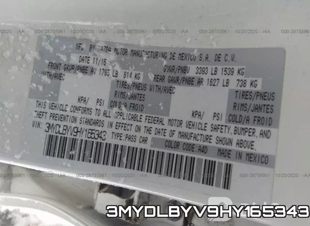 3MYDLBYV9HY165343 фото 10