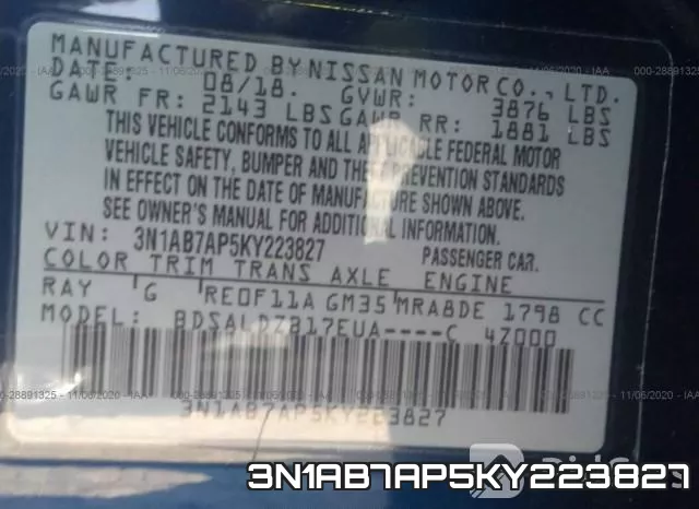 3N1AB7AP5KY223827 фото 9