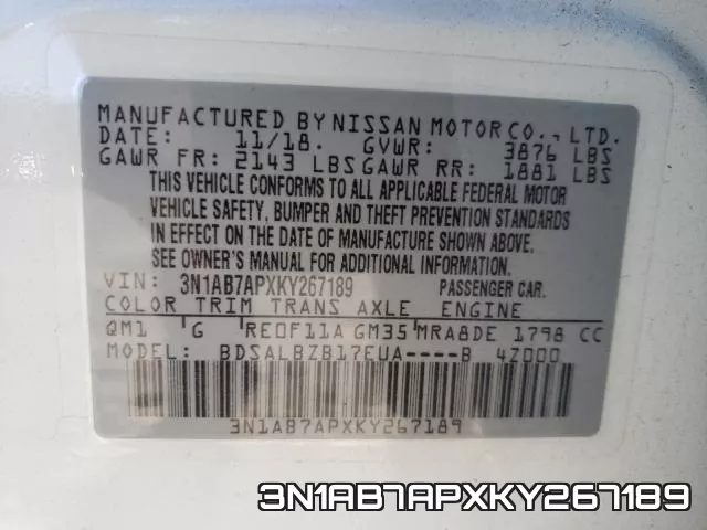 3N1AB7APXKY267189 фото 2