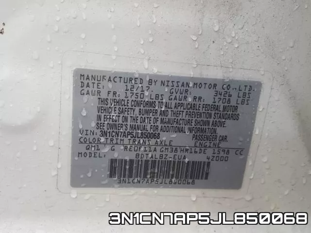 3N1CN7AP5JL850068 фото 2