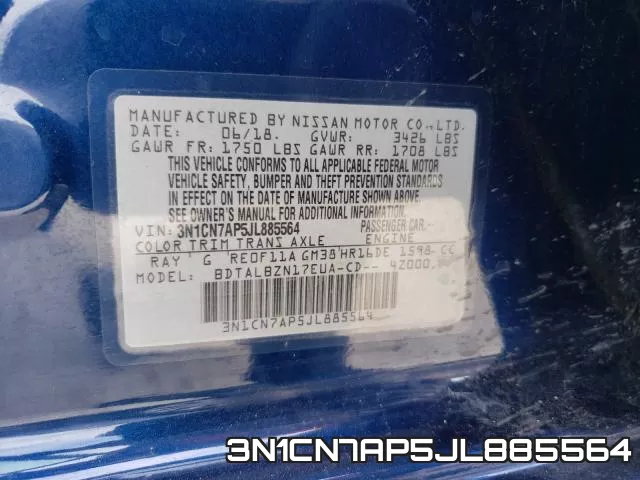 3N1CN7AP5JL885564 фото 2