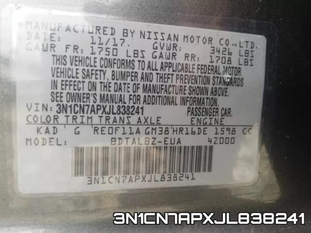 3N1CN7APXJL838241 фото 2