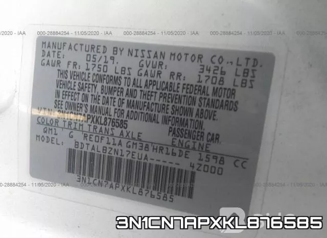 3N1CN7APXKL876585 фото 10