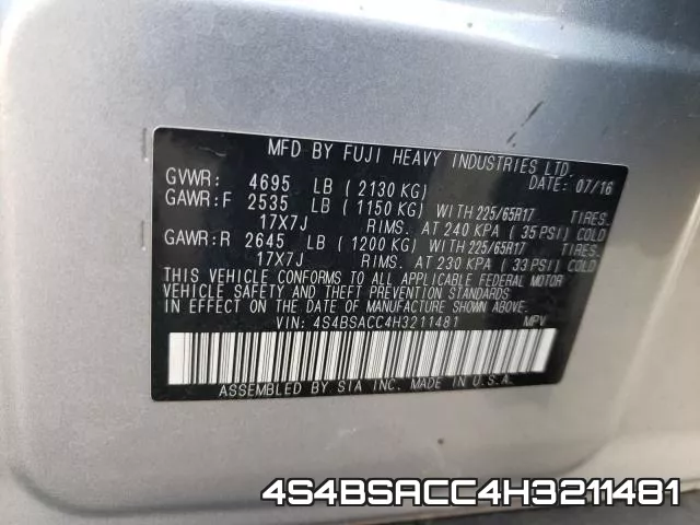 4S4BSACC4H3211481 фото 2