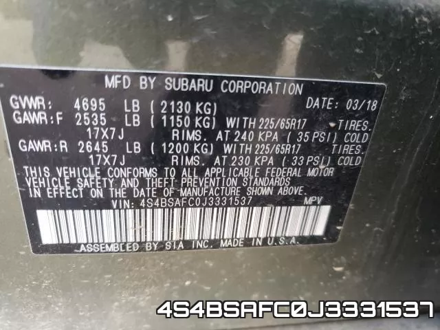 4S4BSAFC0J3331537 фото 2