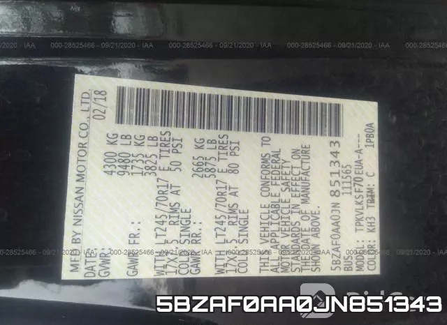 5BZAF0AA0JN851343 фото 10