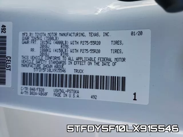 5TFDY5F10LX915546 фото 2