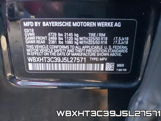 WBXHT3C39J5L27571 фото 2