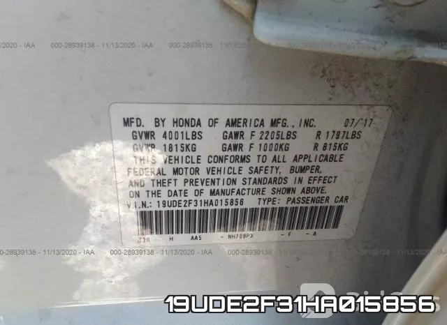 19UDE2F31HA015856 фото 10