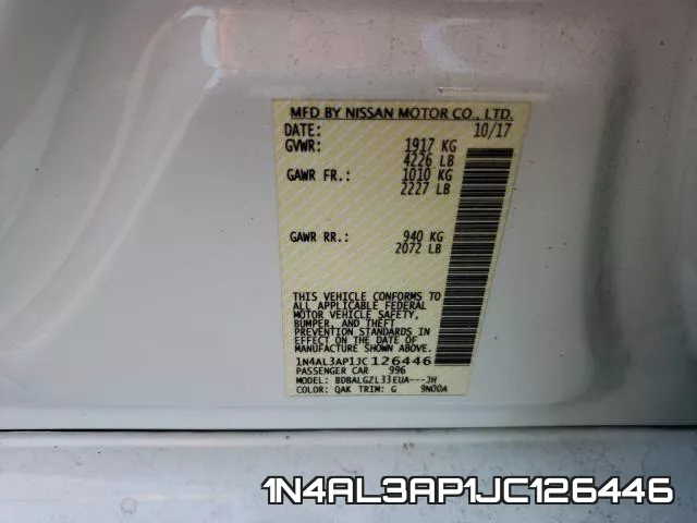 1N4AL3AP1JC126446 фото 2