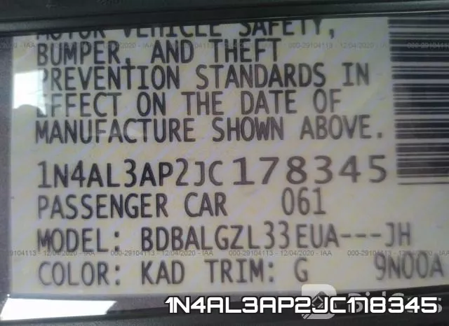 1N4AL3AP2JC178345 фото 9