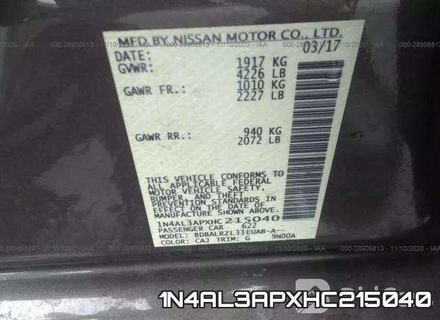 1N4AL3APXHC215040 фото 10