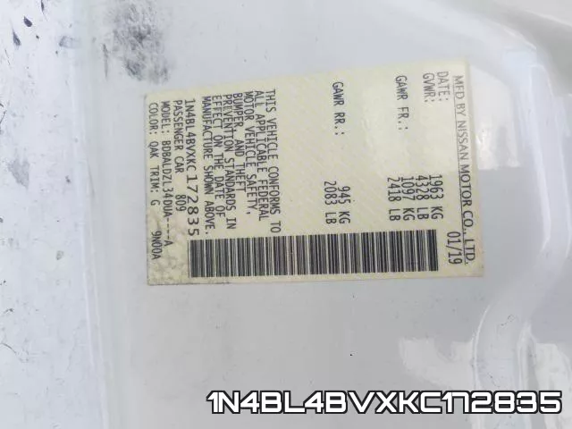 1N4BL4BVXKC172835 фото 2