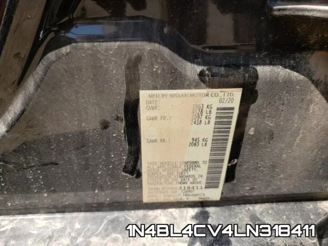 1N4BL4CV4LN318411 фото 2
