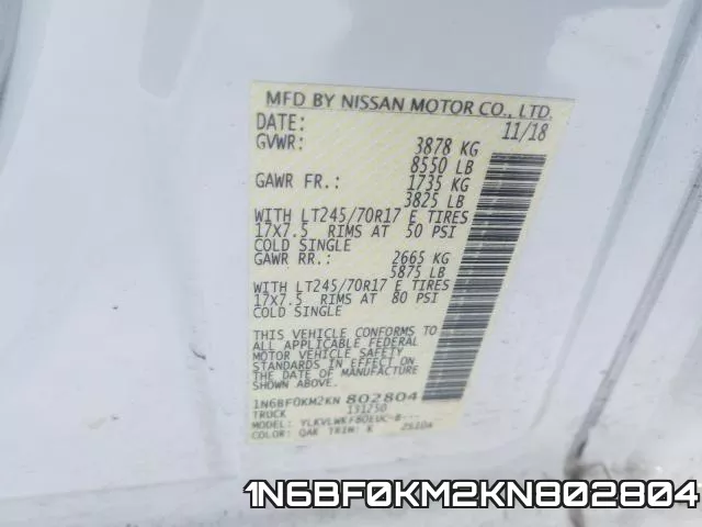 1N6BF0KM2KN802804 фото 2