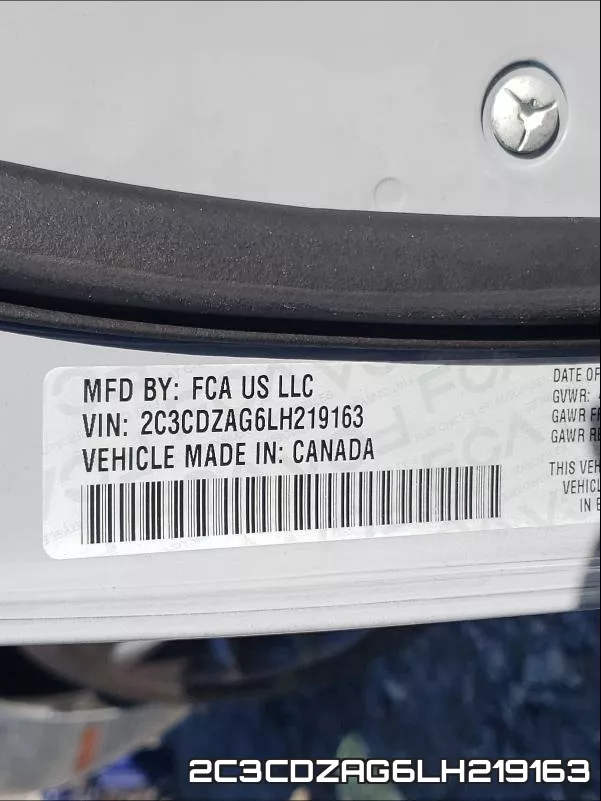2C3CDZAG6LH219163 фото 2