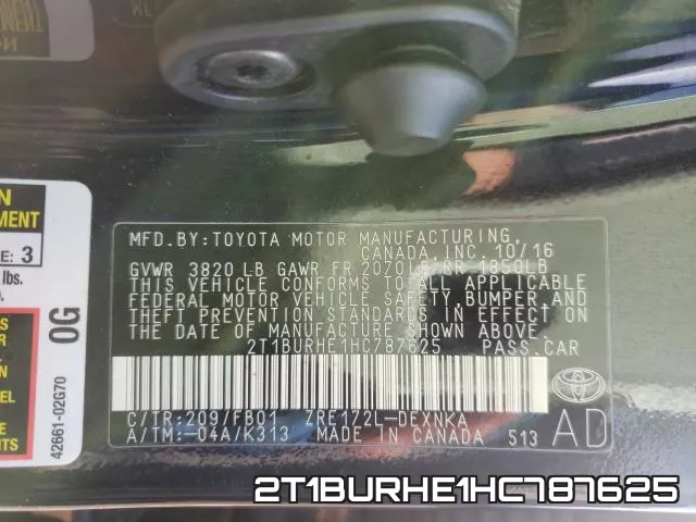 2T1BURHE1HC787625 фото 2