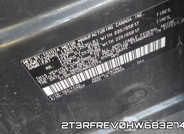 2T3RFREV0HW683274 фото 10