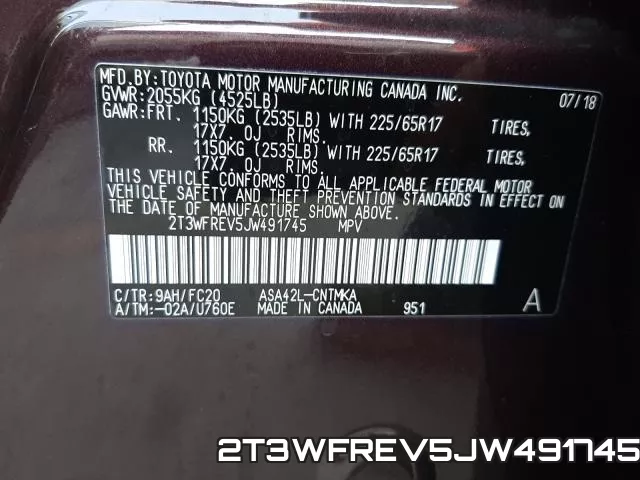 2T3WFREV5JW491745 фото 2