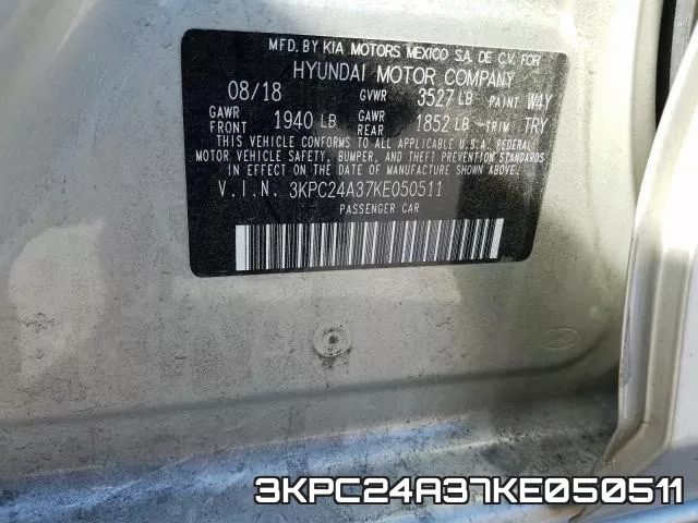 3KPC24A37KE050511 фото 2
