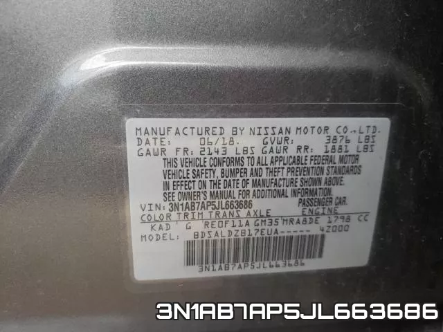 3N1AB7AP5JL663686 фото 2