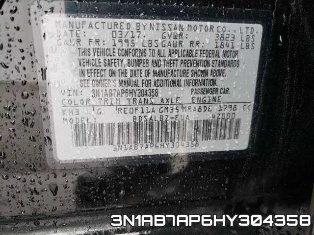 3N1AB7AP6HY304358 фото 2