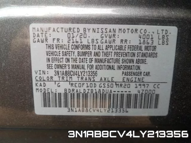 3N1AB8CV4LY213356 фото 2