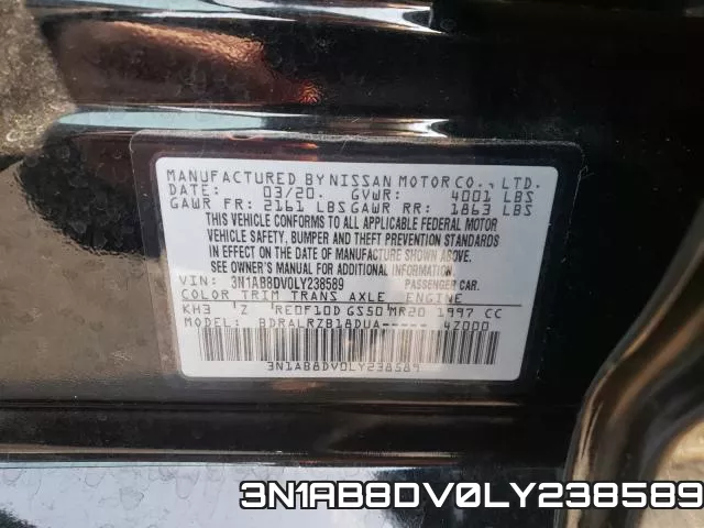 3N1AB8DV0LY238589 фото 2