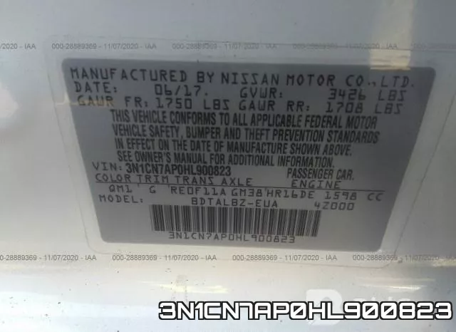 3N1CN7AP0HL900823 фото 10