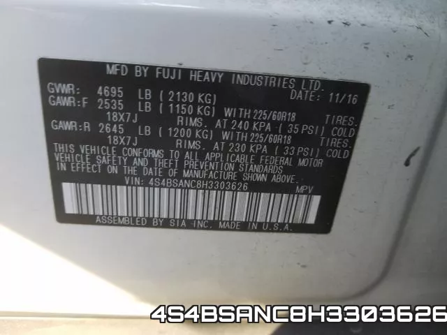 4S4BSANC8H3303626 фото 2