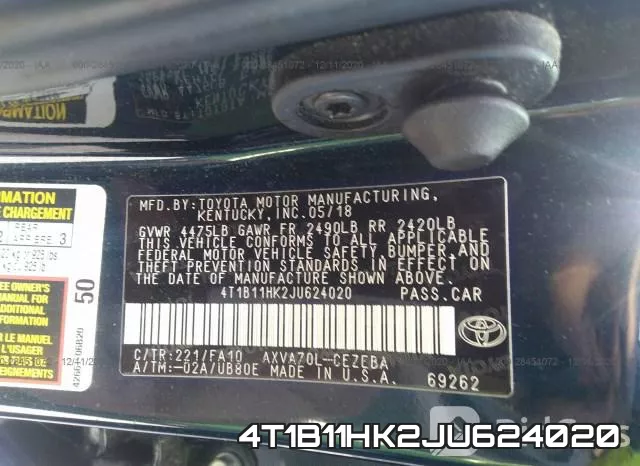 4T1B11HK2JU624020 фото 10
