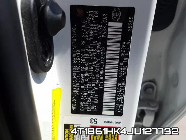 4T1B61HK4JU127732 фото 2