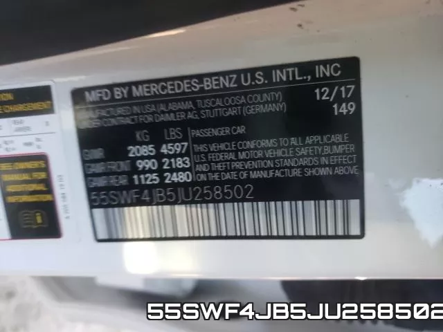 55SWF4JB5JU258502 фото 2