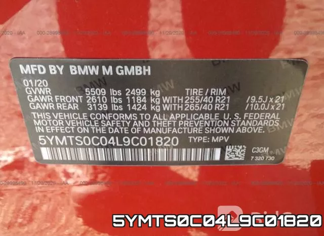 5YMTS0C04L9C01820 фото 8