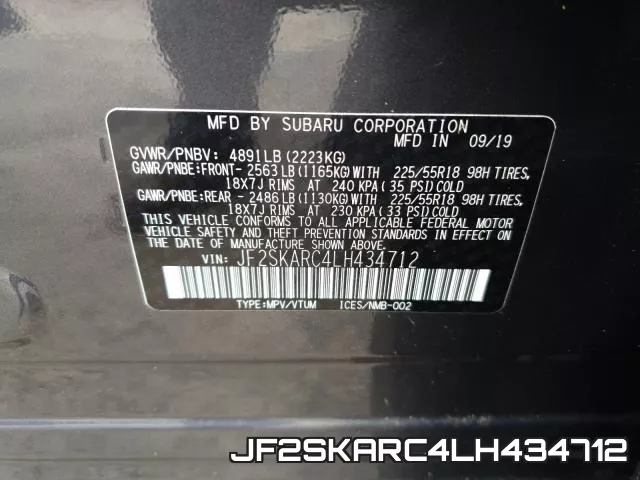 JF2SKARC4LH434712 фото 2