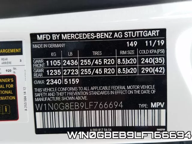 W1N0G8EB9LF766694 фото 2