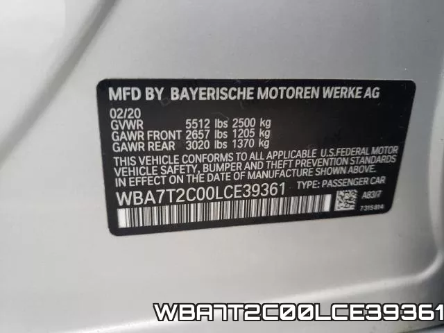 WBA7T2C00LCE39361 фото 2