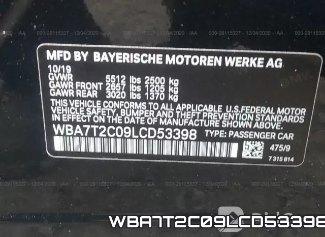 WBA7T2C09LCD53398 фото 10
