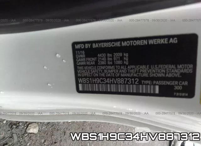 WBS1H9C34HV887312 фото 9