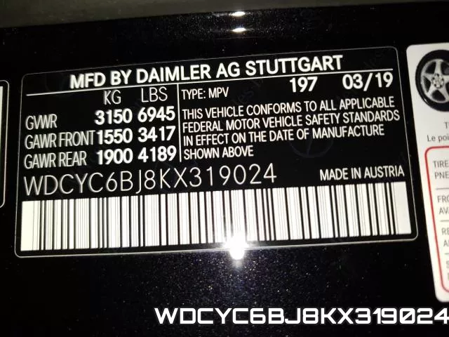 WDCYC6BJ8KX319024 фото 2
