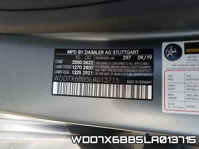 WDD7X6BB5LA013715 фото 2