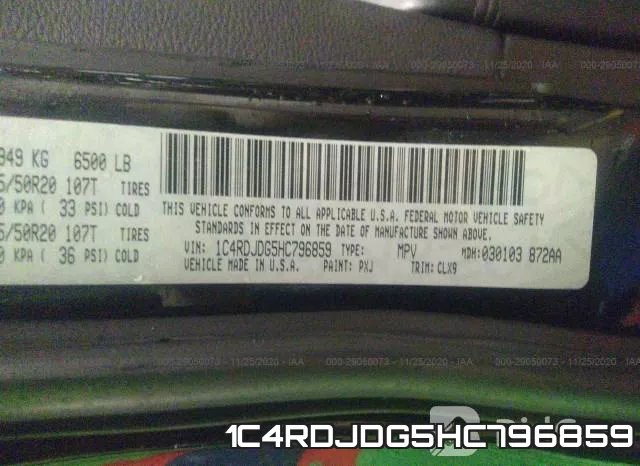 1C4RDJDG5HC796859 фото 9