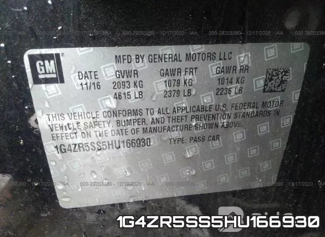 1G4ZR5SS5HU166930 фото 10