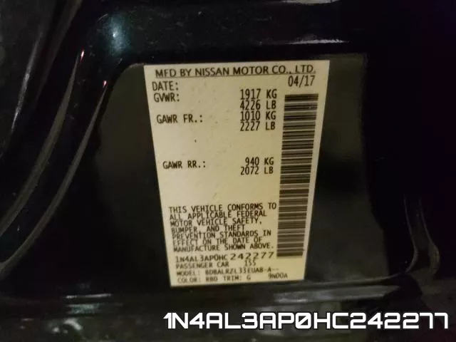 1N4AL3AP0HC242277 фото 2