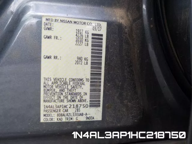 1N4AL3AP1HC218750 фото 2